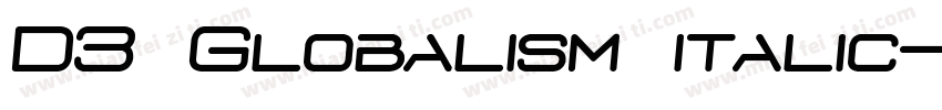 D3 Globalism italic字体转换
